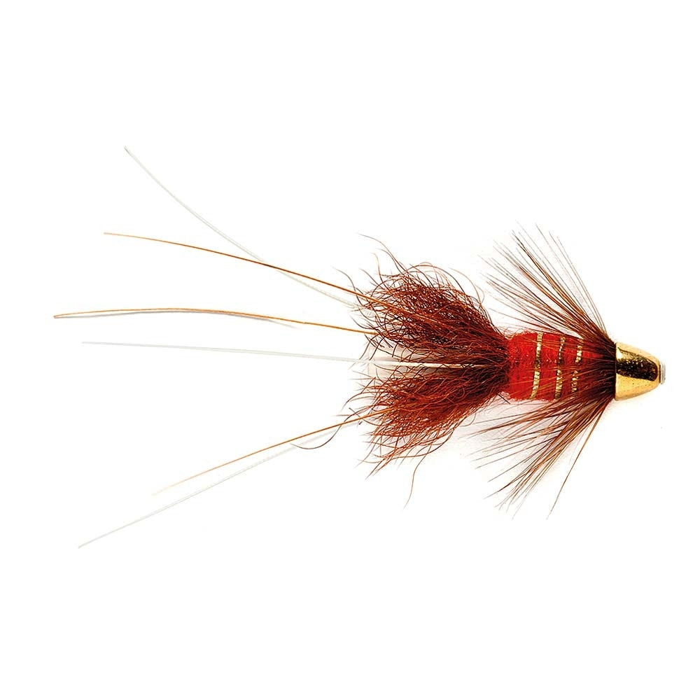 Fulling Mill Red Frances conehead tube fly