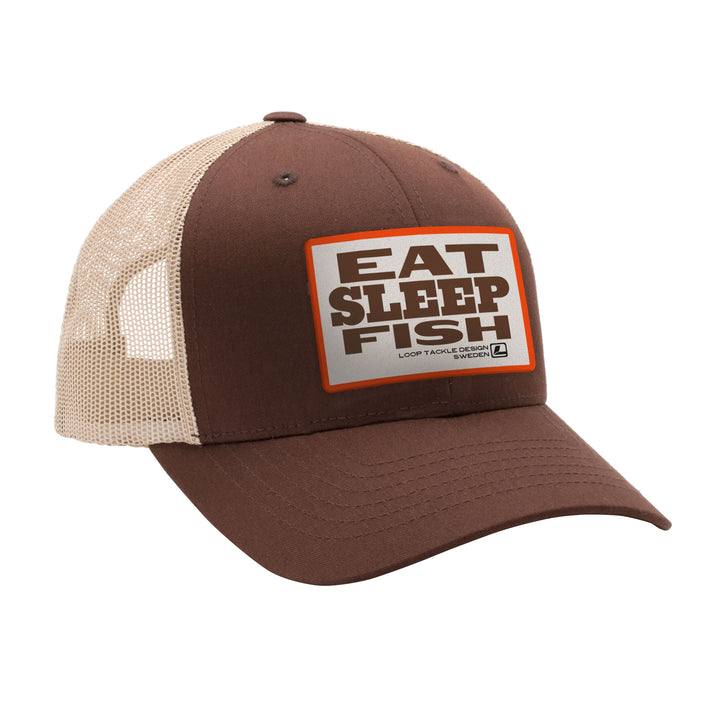 LOOP Eat Sleep Fish Cap - Brown Khaki