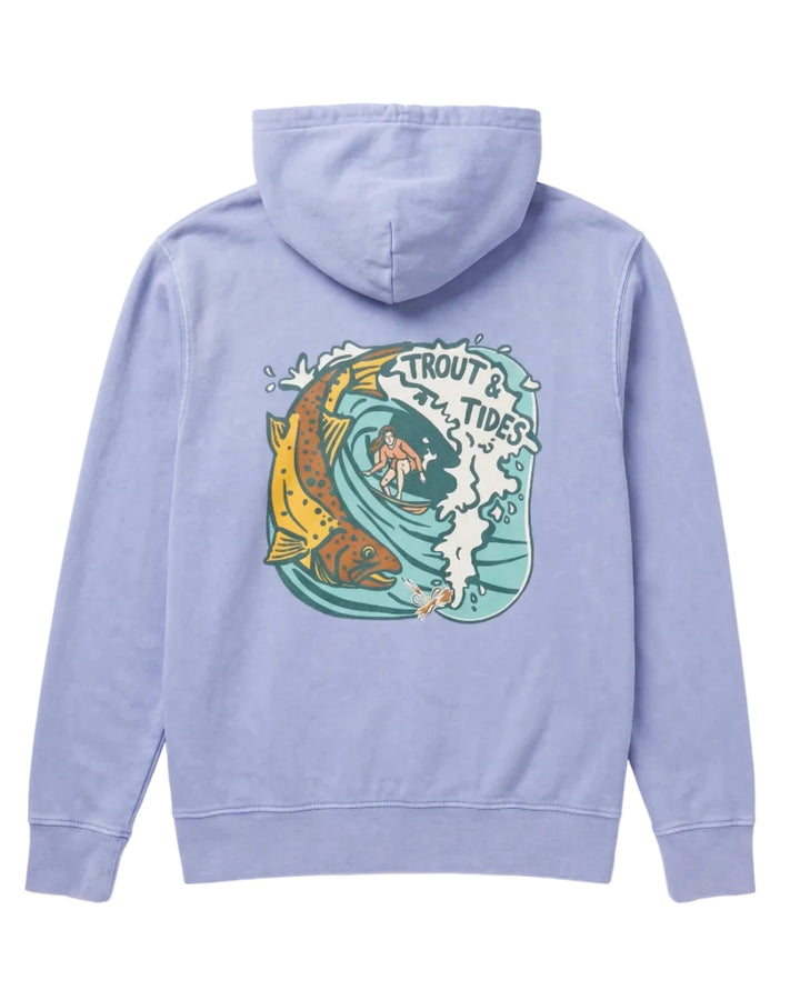 Trout & Tides Hoodie - Washed Blue (unisex) by Northern Fishing Co
